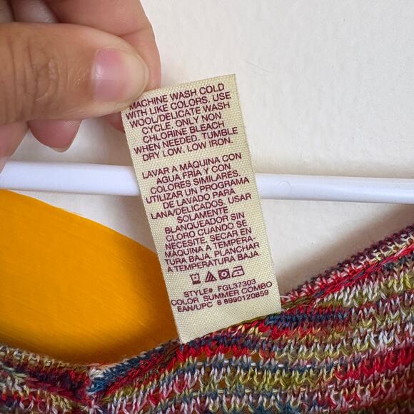 Boho Festival Crochet Tunic Womens XL Knit Fall Autumn Colors Warm - Picture 6 of 6